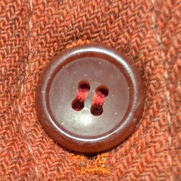 Vintage Rust Brown Western Style Wool/Poly Jacket - Picture 7 of 14